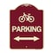 Signmission Bicycle Parking W/ Bidirectional Arrow Heavy-Gauge Aluminum Sign, 24" x 18", BU-1824-24314 A-DES-BU-1824-24314 - alternate 1